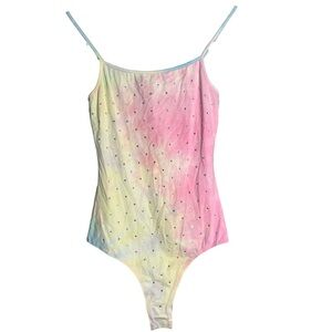 NWT Wild Honey Rhinestone Tie Dye Bodysuit